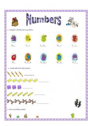 English Worksheet: Numbers 