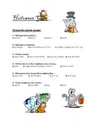 English Worksheet: Halloween Quiz