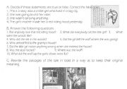 English worksheet: Red Riding Hood 2