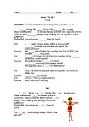 English Worksheet: At the restaurant