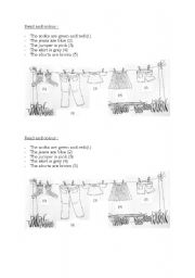 English Worksheet: the washing line