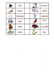 English worksheet: animals dominos 2/2