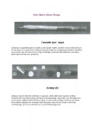 English Worksheet: Fact sheet about drugs part1