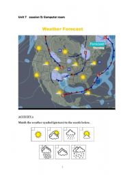 English Worksheet: weather forecast