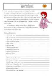 English Worksheet: Verb to have got  and physical description
