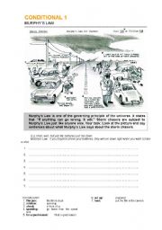 English Worksheet: Murphys Law for storm chasers - Conditional 1.