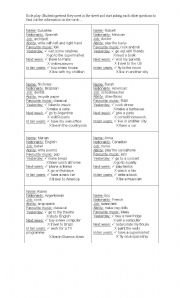 English Worksheet: Role-play. Personal information