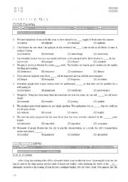 Vocabulary worksheet