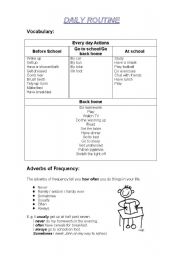 English Worksheet: Daily Routine