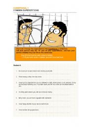 English Worksheet: Common superstitions - Conditional 1