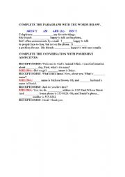 English Worksheet: exercise on pronouns