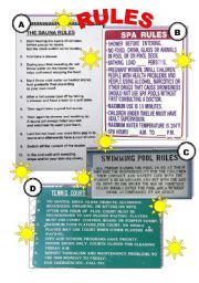 English Worksheet: HOLIDAY RULES