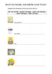 English Worksheet: HAVE TO 