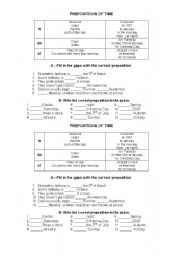 PREPOSITIONS OF TIME