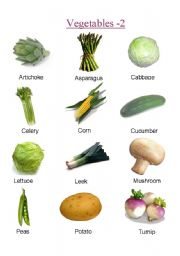 English Worksheet: Vegetables -2 