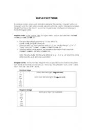 English worksheet: Simple Past Tense