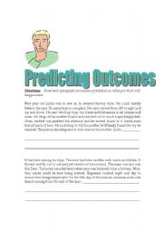 English Worksheet: Predicting Outcomes