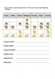 English Worksheet: Frequency adverbs