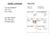 English worksheet: SHORT ANSWERS