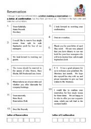 English Worksheet: Reservation Letter