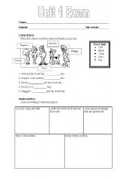 Adjectives exam