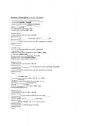 Piece by Piece- Kelly Clarkson song…: English ESL worksheets pdf & doc