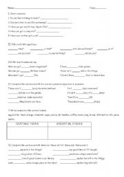 English Worksheet: grammar revision