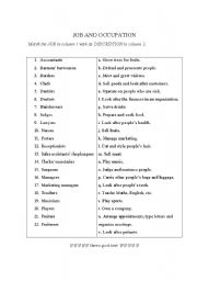 English Worksheet: JOB