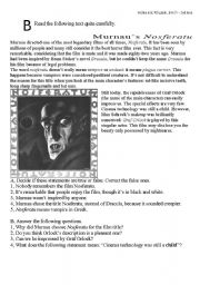 English worksheet: Murnaus Nosferatu