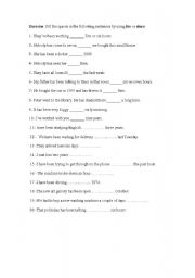 English worksheet: for or since