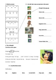 English Worksheet: Animals: The Jungle Book