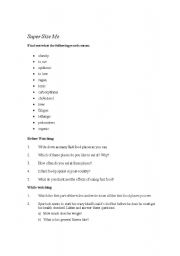 English Worksheet: Super Size Me