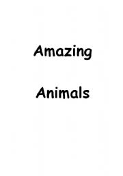 English worksheet: Amazing Animals