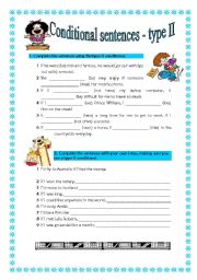 English Worksheet: Conditional Sentences (type II)