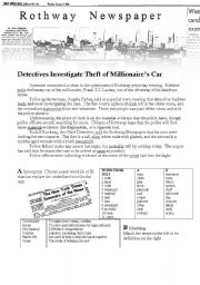 English Worksheet: Rothway Detectives are On the Case