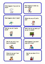 English Worksheet: 0 conditional conversation questions