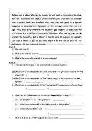 English Worksheet: Linking Sentences