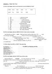 English Worksheet: Past Simple