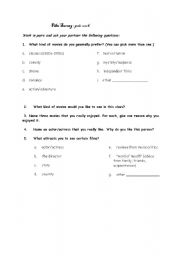 English worksheet: film survey