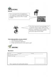 English worksheet: My mascot