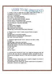 English Worksheet: Verb to be present