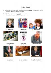 English Worksheet: Using Should