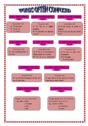 English Worksheet: Words often confused  (2)