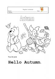 English Worksheet: Autumn colouring