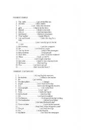 English worksheet: verb tenses