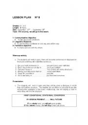 English worksheet: first conditional