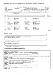 English Worksheet: reading, grammar, vocabulary