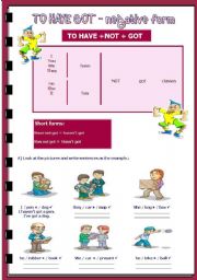 English Worksheet: TO HAVE GOT