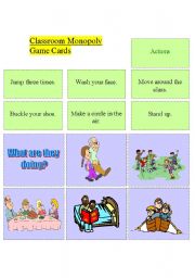 English Worksheet: Classroom Monopoly - set 2