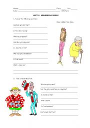 English Worksheet: describing people